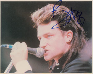 Lot #9485  U2: Bono Signed Photograph - Image 1