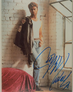 Lot #9345 George Michael Signed Photograph