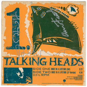 Lot #9484  Talking Heads Signed Album