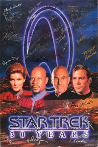 Lot #9521  Star Trek Multi-signed Poster