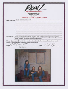 Lot #9005  Crosby, Stills, and Nash Signed Debut Album - Image 3