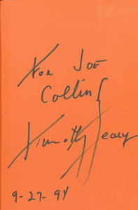 Lot #9558 Timothy Leary Signed Book - Image 1