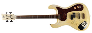 Lot #9144 Dee Dee Ramone Signed Mosrite Bass Guitar