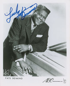 Lot #9412 Fats Domino Signed Photograph - Image 1