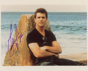 Lot #9428 Mel Gibson Signed Photograph