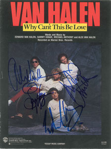 Lot #9486  Van Halen Signed Sheet Music
