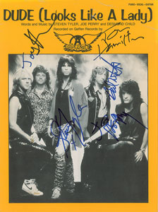 Lot #9388  Aerosmith Signed Sheet Music - Image 1