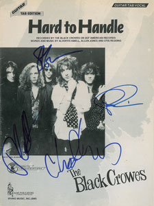 Lot #9393 The Black Crowes Signed Sheet Music - Image 1
