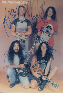 Lot #9481  Soundgarden Signed Photograph