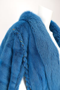 Lot #9304  Lady Gaga's Screen-Worn Blue Fur Coat from American Horror Story - Image 12