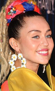 Lot #9269 Miley Cyrus's Personally-Worn Red Carpet Charity Event Daisy Hoop Earrings - Image 4