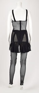 Lot #9268  Cher's Personally-Worn Black Fishnet Dress Bodysuit - Image 2