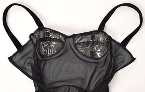 Lot #9268  Cher's Personally-Worn Black Fishnet Dress Bodysuit - Image 6