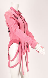 Lot #9285 Bebe Rexha's Stage-Worn Pink Denim Bodysuit - Image 3
