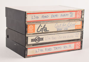 Lot #9232 Lita Ford Collection of (4) Demo Tapes - Image 1