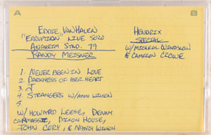 Lot #9249 Eddie Van Halen 1979 Live Cassette Tape - Image 1