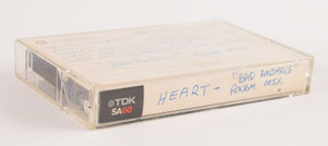 Lot #9234  Heart 'Bad Animals' Rough Mix Cassette Tape - Image 1