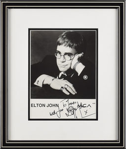 Lot #9240 Elton John Signed Photo - Image 1