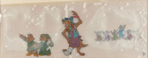 Lot #578 Otto, Owls, and Children production cels from Robin Hood - Image 2