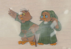 Lot #578 Otto, Owls, and Children production cels from Robin Hood - Image 3