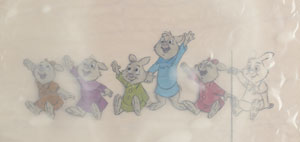 Lot #578 Otto, Owls, and Children production cels from Robin Hood - Image 5