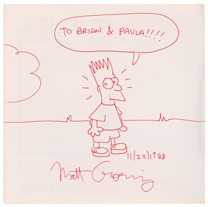 Lot #9542 Matt Groening Signed Book