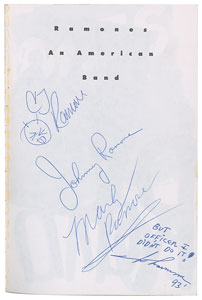 Lot #9172  Ramones Signed Book