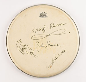 Lot #9183  Ramones Signed Drum Head