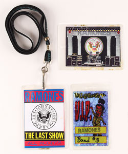 Lot #9160  Ramones Group of (3) Backstage Passes