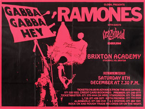 Lot #9165  Ramones Signed 1990 London Concert