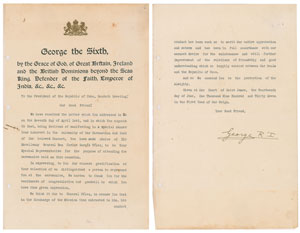 Lot #201  King George VI - Image 1