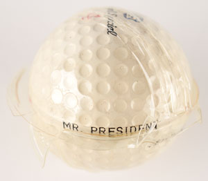 Lot #66 Dwight D. Eisenhower's Personally-Owned 'Mr. President' Golf Ball and Signature - Image 2