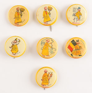 Lot #362  Yellow Kid Pins by High Admiral