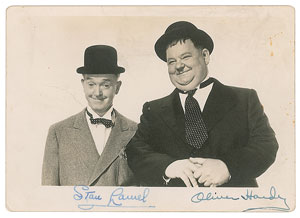 Lot #546 Stan Laurel and Oliver Hardy