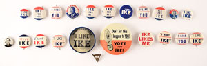 Lot #58 Dwight D. Eisenhower Campaign Buttons and Signature - Image 2