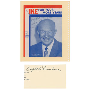 Lot #62 Dwight D. Eisenhower Signature and Irving