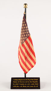 Lot #31 Dwight D. Eisenhower Travel Token and Flag - Image 3