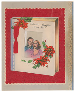 Lot #1032 Sam Giancana Signed Christmas Card to His Wife - Image 2
