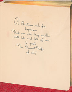 Lot #1032 Sam Giancana Signed Christmas Card to His Wife - Image 3