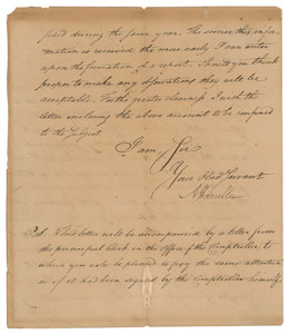 Lot #1054 Alexander Hamilton Letter Signed - Image 2