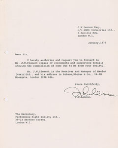 Lot #1073  Beatles: John Lennon Typed Letter Signed - Image 1