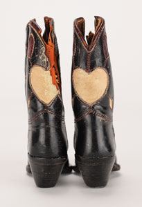 Lot #1008 Clyde Barrow Hand-Made Miniature Leather Boots for His Mother - Image 2