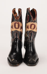 Lot #1008 Clyde Barrow Hand-Made Miniature Leather Boots for His Mother - Image 3