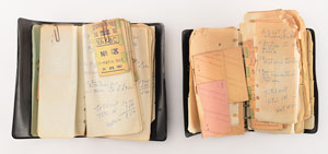 Lot #1031 Sam Giancana's Pair of Handwritten Betting Notebooks - Image 1