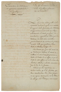 Lot #1055 Maximilien Robespierre Letter Signed - Image 1