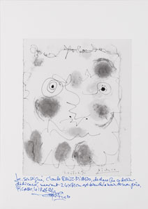 Lot #1084 Pablo Picasso Signed Original Sketch - Image 3