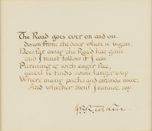 Lot #1069 J. R. R. Tolkien Autograph Quotation Signed and Autograph Letter Signed - Image 3