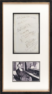 Lot #1070 Giacomo Puccini Autograph Musical Quotations Signed - Image 1