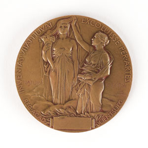 Lot #1090 Unissued c. 1902 Bronze Nobel Prize Medal - Image 2