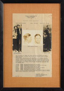 Lot #1002 Clyde Barrow and Bonnie Parker Original 1933 Wanted Poster - Image 2